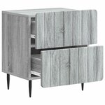 vidaXL Cabinet de chevet avec tiroir Sonoma gris 43 x 34 5 x 49 5 cm