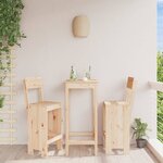 vidaXL Tabourets de bar lot de 2 40x48 5x115 5 cm bois massif de pin