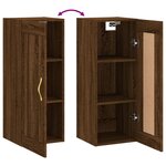 vidaXL Armoire murale chêne marron 34 5x34x90 cm bois d'ingénierie