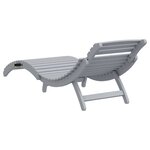 vidaXL Chaise longue gris 184x55x64 cm bois massif d'acacia