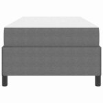 vidaXL Cadre de lit avec matelas Gris clair 80 x 200 cm tissu