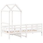 vidaXL Lit de jour avec toit sans matelas blanc 80x200 cm bois massif