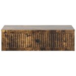 vidaXL Table d'appoint murale Chêne fumé 59 x 34 5 x 17 cm