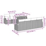 vidaXL Ensemble de canapé de jardin 9 Pièces Noir Poly rotin