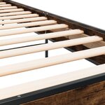 vidaXL Cadre de lit sans matelas chêne fumé 100x200 cm