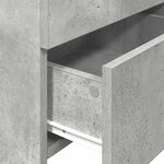 vidaXL Table de chevet avec 2 tiroirs Gris béton 40 x 36 5 x 62 cm