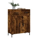vidaXL Buffet chêne fumé 69 5x34x90 cm bois d'ingénierie
