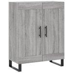 vidaXL Buffet haut Sonoma gris 69 5x34x180 cm Bois d'ingénierie