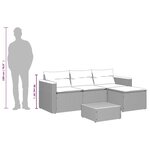 vidaXL Salon de jardin avec coussins 3 Pièces beige résine tressée