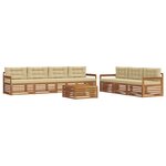 vidaXL Ensemble de canapés d'extérieur 8 pc Naturel et Beige