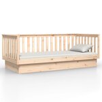 vidaXL Lit de jour sans matelas 100x200 cm bois de pin massif