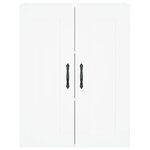 vidaXL Buffet haut Blanc 69 5x34x180 cm Bois d'ingénierie