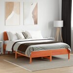 vidaXL Cadre de lit sans matelas cire marron 150x200cm bois pin massif