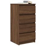 vidaXL Buffet chêne marron 37 5x35x76 cm bois d'ingénierie