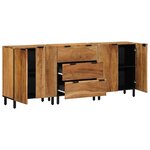 vidaXL Buffet 3 Pièces Marron 60 x 33 x 75 cm Bois d'acacia massif