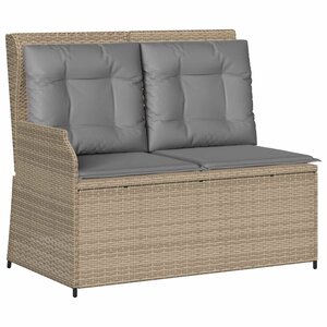 vidaXL Banc de jardin Beige polyrotin