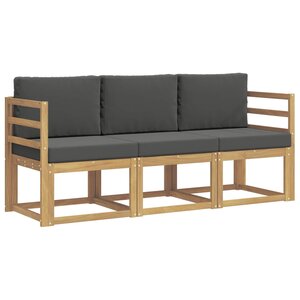 vidaXL Ensemble de canapés d'extérieur 3 pc