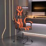 vidaXL Chaise de jeu pivotante Noir et orange Similicuir