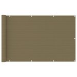 vidaXL Écran de balcon Taupe 120x400 cm PEHD