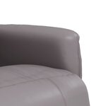 vidaXL Fauteuil inclinable avec repose-pieds gris similicuir