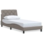 vidaXL Cadre de lit sans matelas taupe 90x190 cm tissu