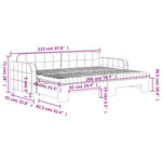 vidaXL Lit de jour avec lit gigogne et matelas bleu 80x200 cm velours