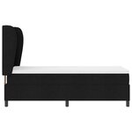vidaXL Lit à ressorts avec matelas - Noir - 80x200 cm - Tissu
