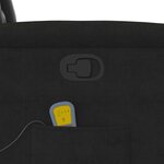 vidaXL Fauteuil inclinable de massage noir tissu microfibre