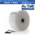 Lot de 20 rouleaux de film bulle d'air largeur 25cm x longueur 100m - gamme air'roll coex