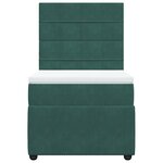 vidaXL Sommier à lattes de lit avec matelas Vert foncé 90x190 cm