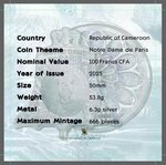 Pièce de monnaie en Argent - Cuivre 100 Francs g 47 Cu - 6.3 Ag Millésime 2025 EMMANUEL