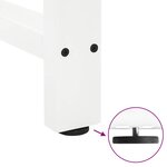 vidaXL Pieds de table de bar Blanc 2 pièces 60 x (110-111) cm Acier