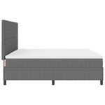 vidaXL Lit à ressort LED Gris clair et blanc 200 x 200 cm