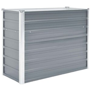 vidaXL Lit surélevé de jardin Acier galvanisé 100x40x77 cm Gris