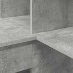vidaXL Bureau d'angle avec étagère Gris béton 101 5 x 149 5 x 149 5 cm