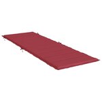vidaXL Coussin de chaise longue rouge bordeaux 186x58x4cm tissu oxford