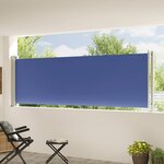 vidaXL Auvent latéral rétractable de patio 117x600 cm Bleu