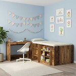 vidaXL Bureau de lit Bois ancien Bois d'ingénierie 100 x 45 x 75 cm