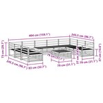 vidaXL Ensemble de canapés d'extérieur 10 Pièces Naturel