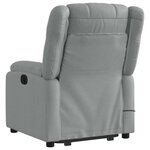 vidaXL Fauteuil de massage inclinable Gris clair Tissu