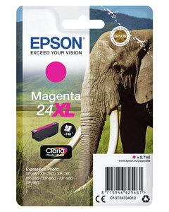 Epson 24xl magenta ink 24xl cartouche dencre magenta haute capacite 8.7ml 740 pages 1-pack rf-am blister