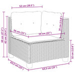 vidaXL Salon de jardin avec coussins 6 Pièces beige résine tressée
