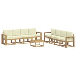 vidaXL Ensemble de canapés d'extérieur 9 Pièces Blanc et crème