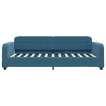 vidaXL Lit de jour avec matelas bleu 90x200 cm velours