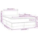 vidaXL Sommier à lattes de lit avec matelas LED gris clair 120x190 cm