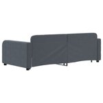 vidaXL Lit de jour avec gigogne sans matelas gris foncé 90x190 cm