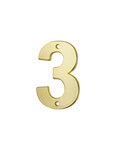THIRARD - Chiffre 3  laiton  à visser  H.51mm  doré - THIRARD