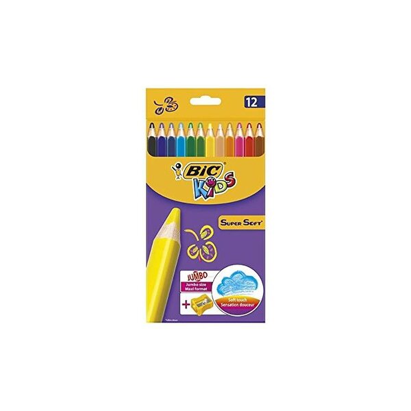 Etui x 12 - Crayon en bois de haute qualité - Corps large de forme triangulaire BIC