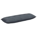 vidaXL Coussin de Dos Gris foncé 140 x 50 cm Tissu en velours côtelé