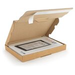 Boîte postale extra-plate carton brune avec fermeture adhésive 30 5x22x2 5 cm (lot de 50)